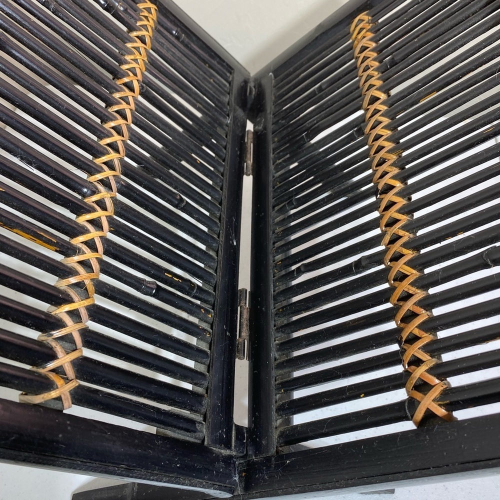 Vintage Bamboo Folding Magazine Rack Record Albums - Picture 5 of 9